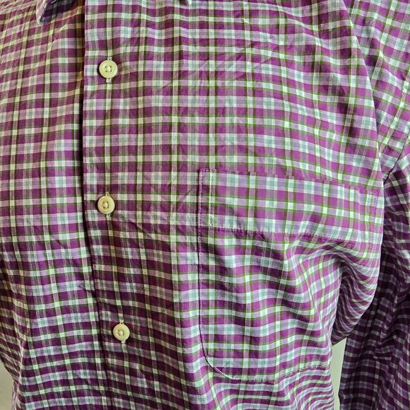 Peter Millar Shirt Mens Large Plaid Button Up Cotton Dress Casual Preppy Bundle - Picture 4 of 16